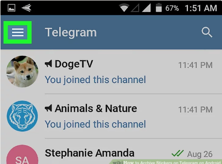 بایگانی استیکر در تلگرام